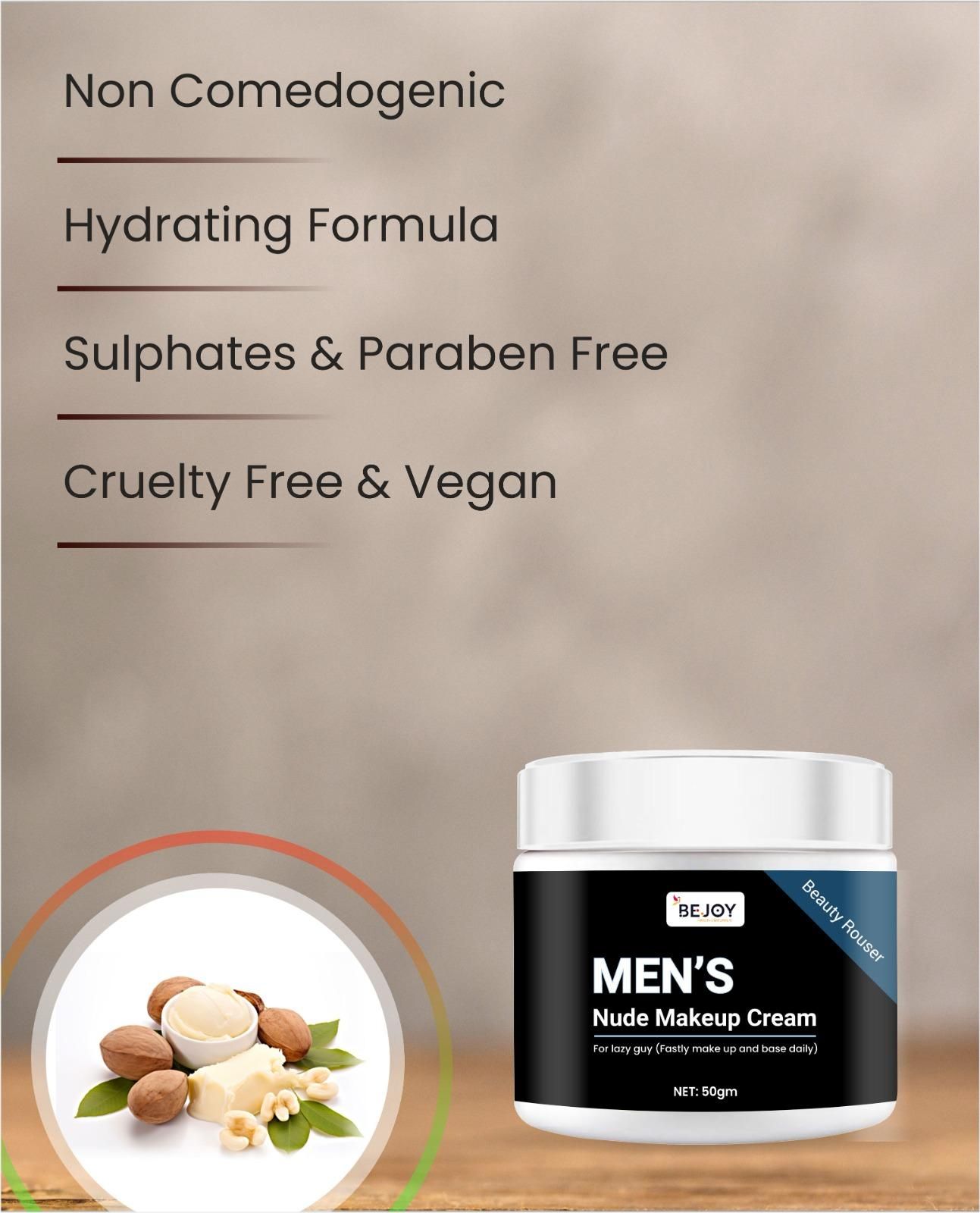BeJoy™ Men’s Nude Makeup Cream – Instantly Flawless Skin in Seconds
