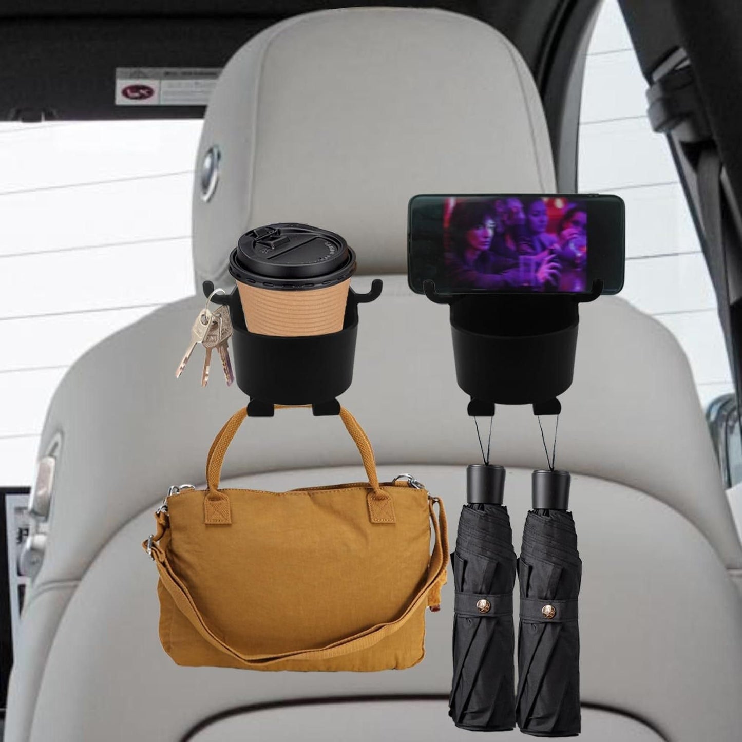 FlexiHold™ Multifunctional Hanging Storage Cup & Mobile Holder – Space-Saving Organizer