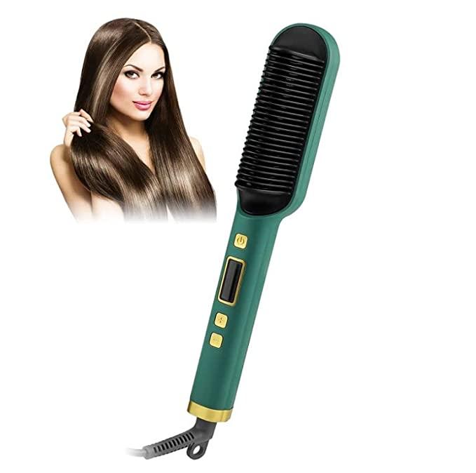 SilkyStraight™ Professional Electric Hair Straightener Brush – Instant, Frizz-Free Hair