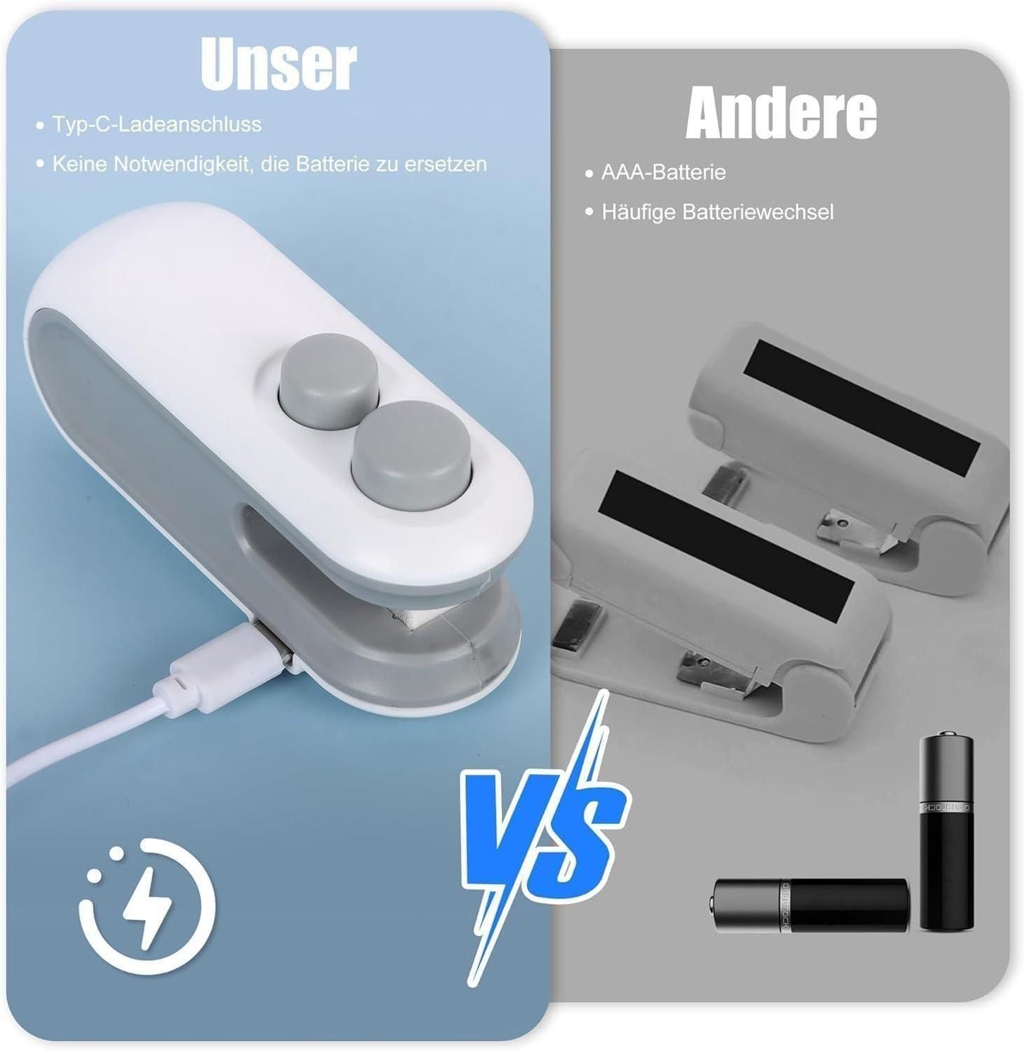 SealEase™ 2-in-1 Portable Mini Bag Sealer – USB Rechargeable Heat Sealing Machine with Cutter