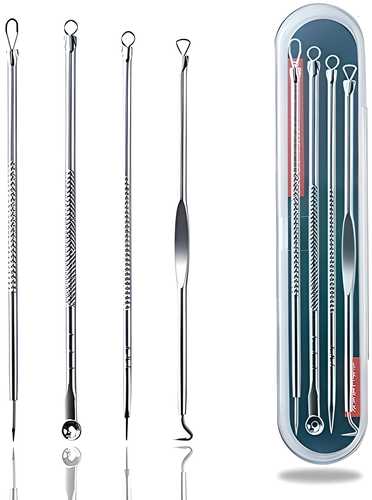 ClearSkin™ Stainless Steel Blackhead & Acne Extractor Set (4 Pcs) – Instant Pore Cleansing