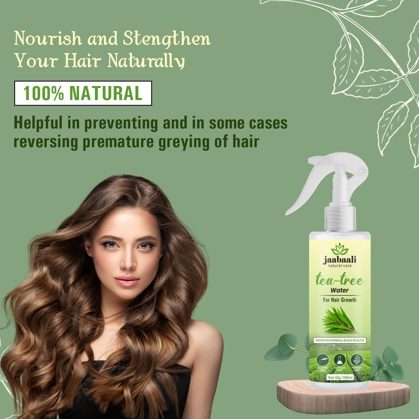 GrowRoot™ Tea Tree Hair Mist – Boost Hair Growth & Scalp Health Naturally