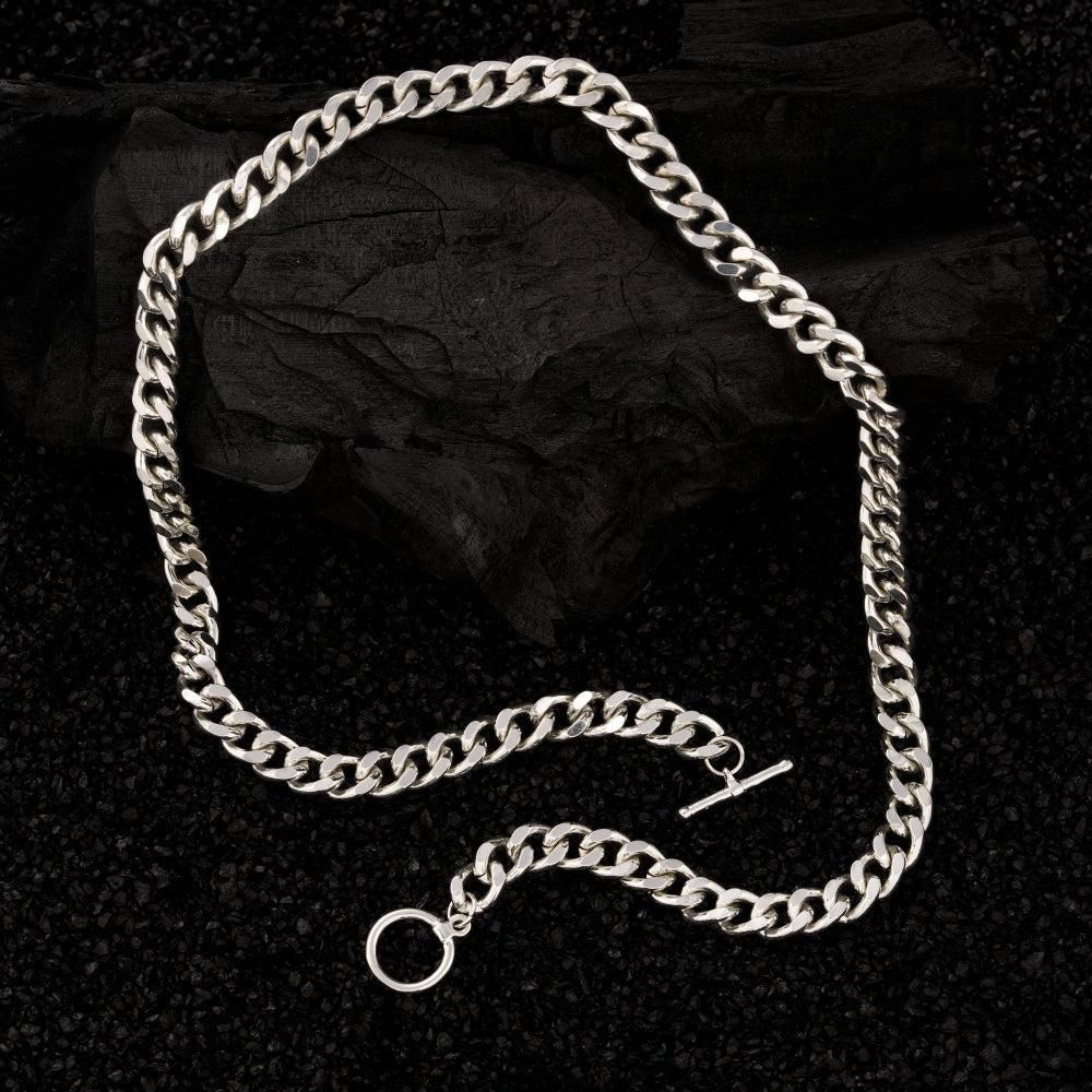 PowerChain™ Silver Cuban Link Chain – Bold, Heavy & Stylish for Men