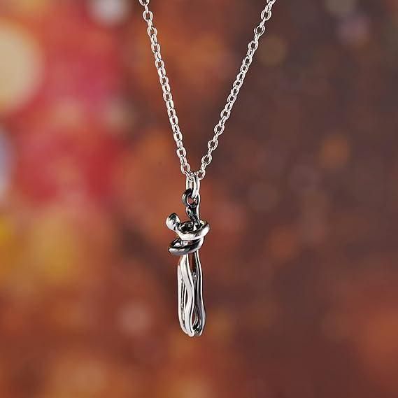 EternalHug™ Silver & Black Couple Pendant Necklace – Symbol of Love & Togetherness