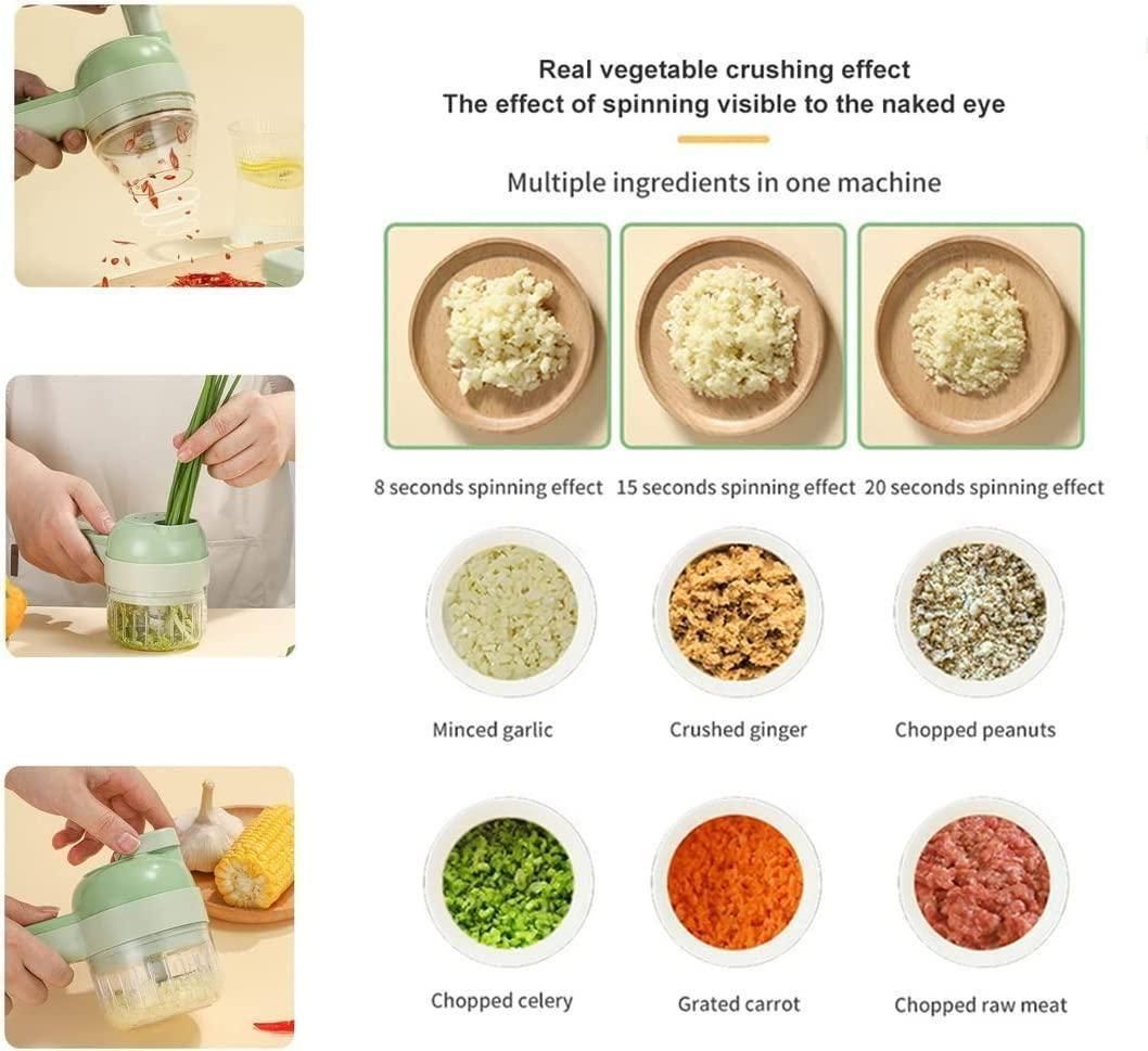 SwiftChop  Portable Electric Vegetable Cutter & Slicer Set