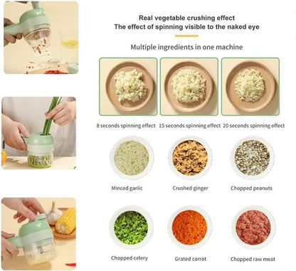 SwiftChop  Portable Electric Vegetable Cutter & Slicer Set