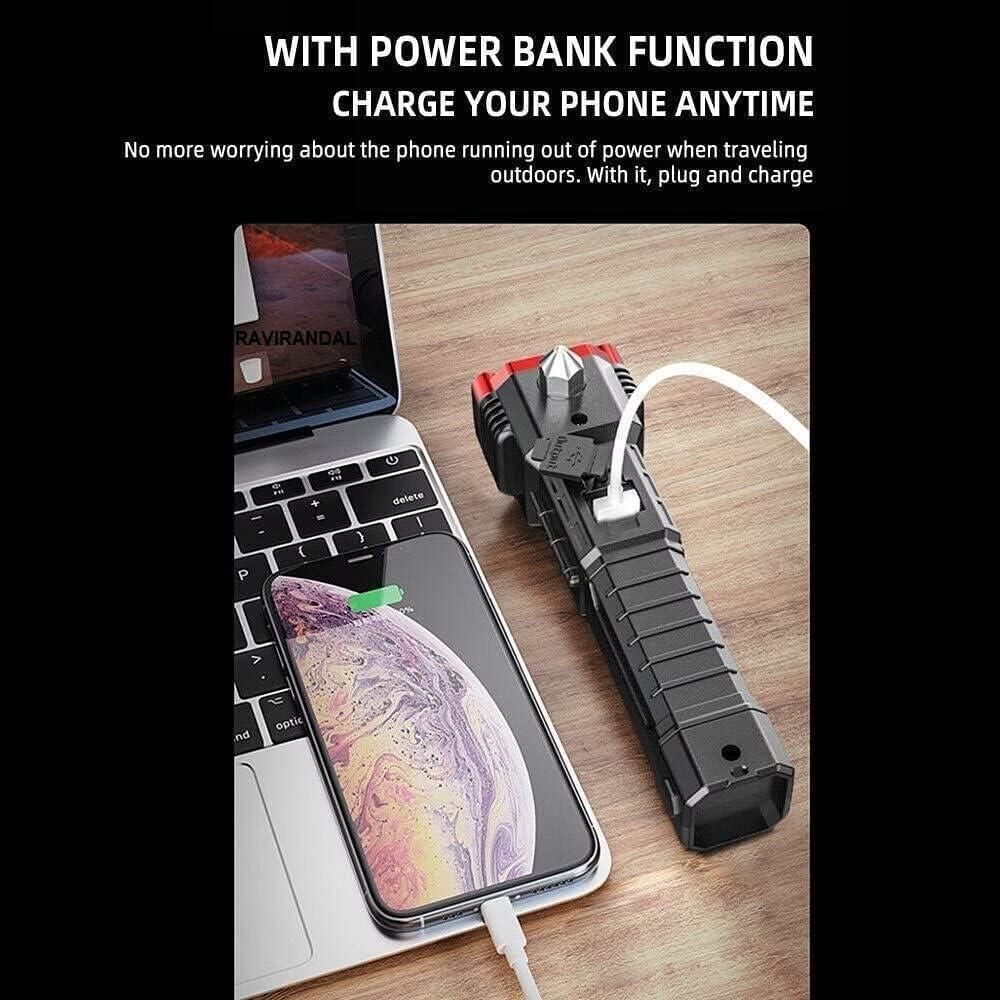 PowerBeam™ 7-in-1 Multifunctional LED Flashlight – The Ultimate Survival & Work Light