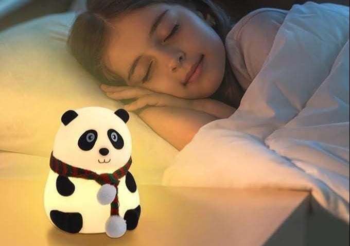 GlowPanda™ Cute LED Night Lamp – Soft Touch Dimmable Light for Kids