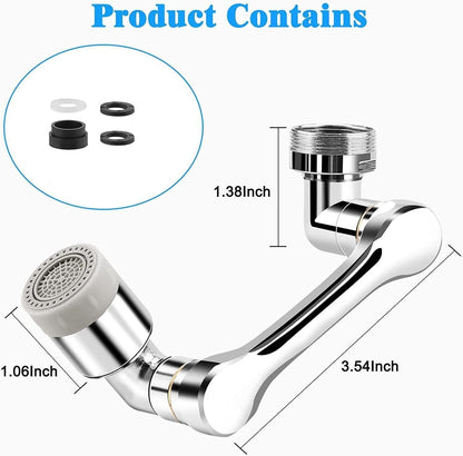AquaFlex™ 1440° Rotating Faucet Extender – Splash-Free & Dual-Mode Water Flow