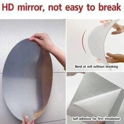 ShatterProof™ Flexi Mirror Duo – Unbreakable, Self-Adhesive HD Mirror Set (Pack of 2)
