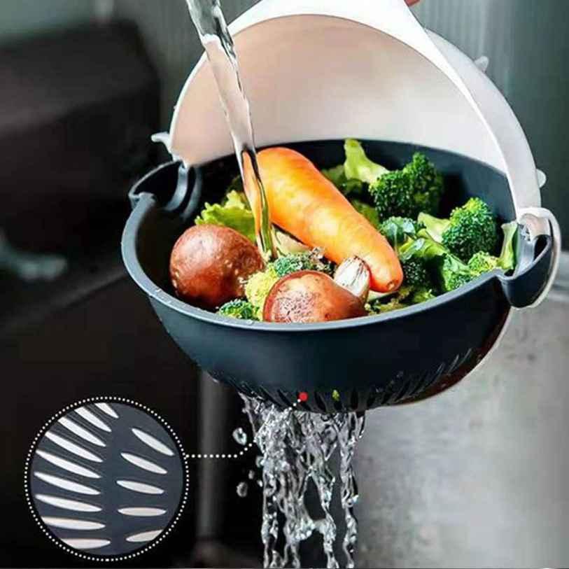 MultiChop Rotating Vegetable Cutter with Drain Basket
