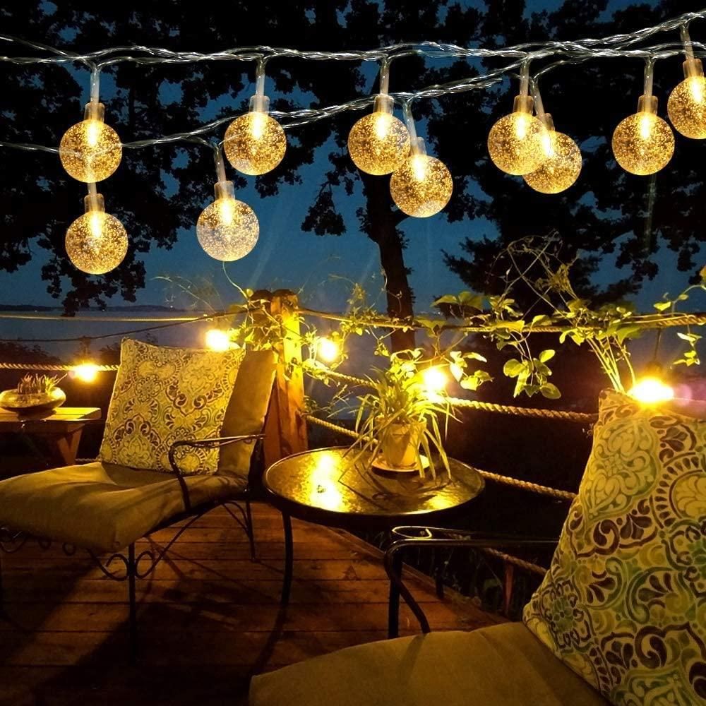 LumiGlow™ 16 LED Crystal Ball String Lights – Magical Ambience for Every Space