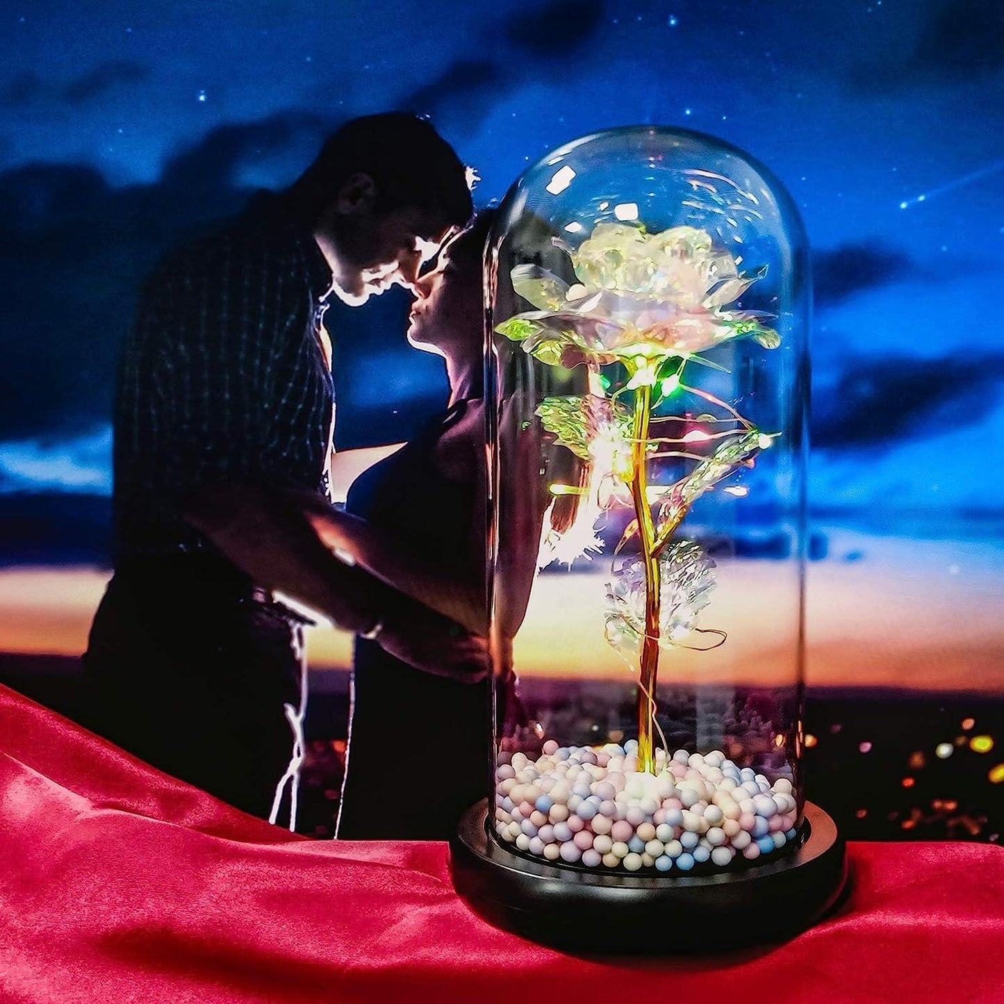 EnchantedGlow™ LED Rose Light – Eternal Beauty in a Glass Dome