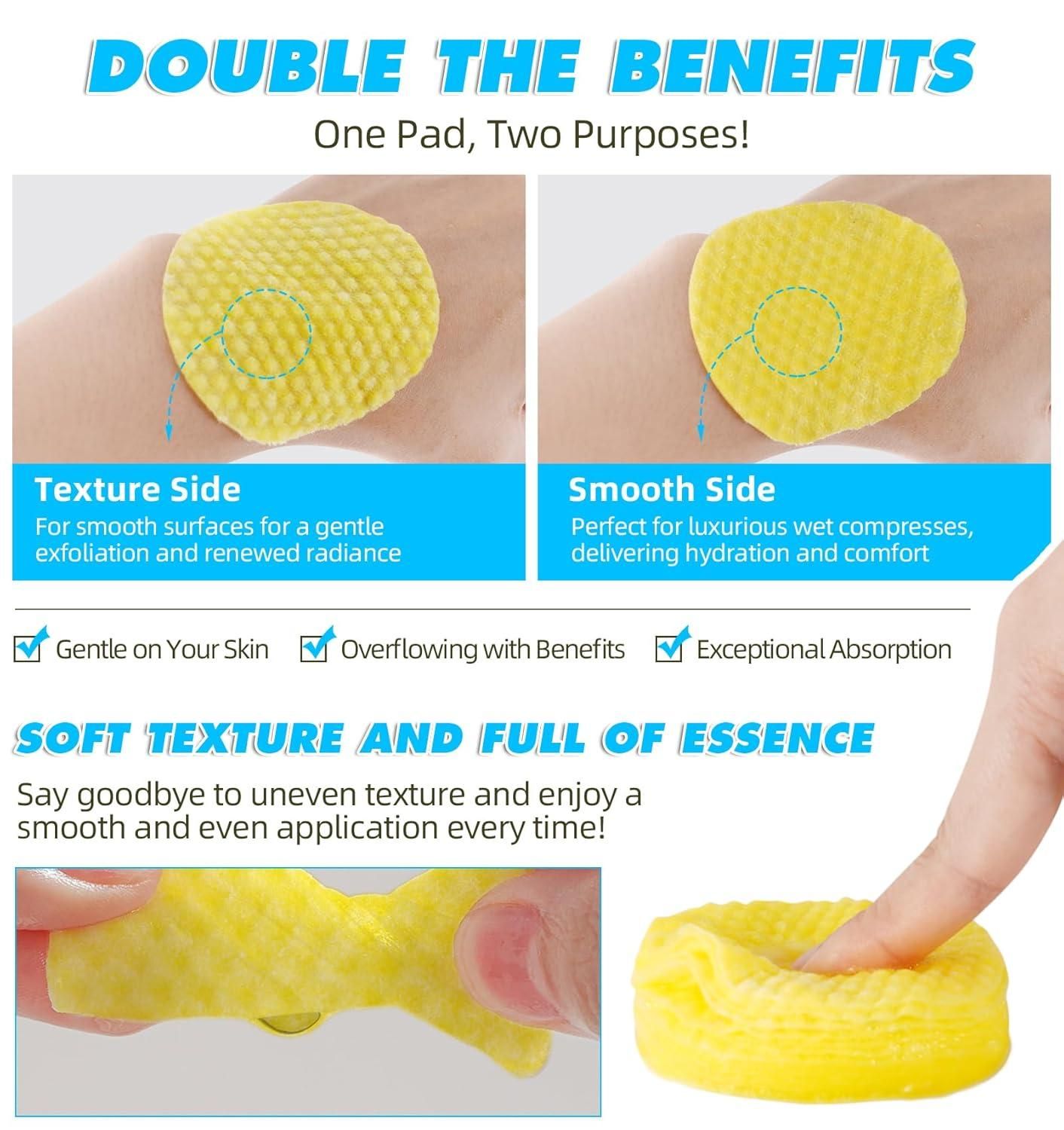 GlowBright™ Turmeric Kojic Acid Cleansing Pads – Instant Brightening & Deep Cleansing