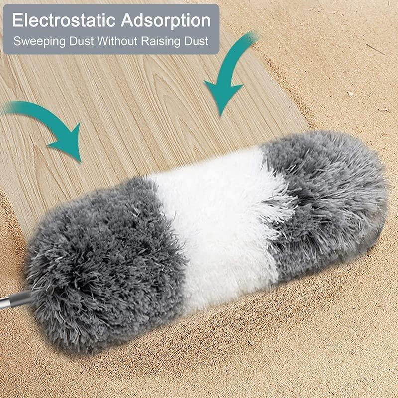 FlexiClean™ Expandable Pole Handle Washable Duster – Extendable Microfiber Cleaning Brush