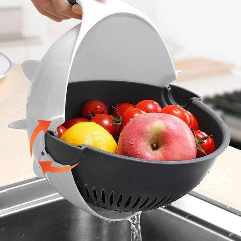 MultiChop Rotating Vegetable Cutter with Drain Basket