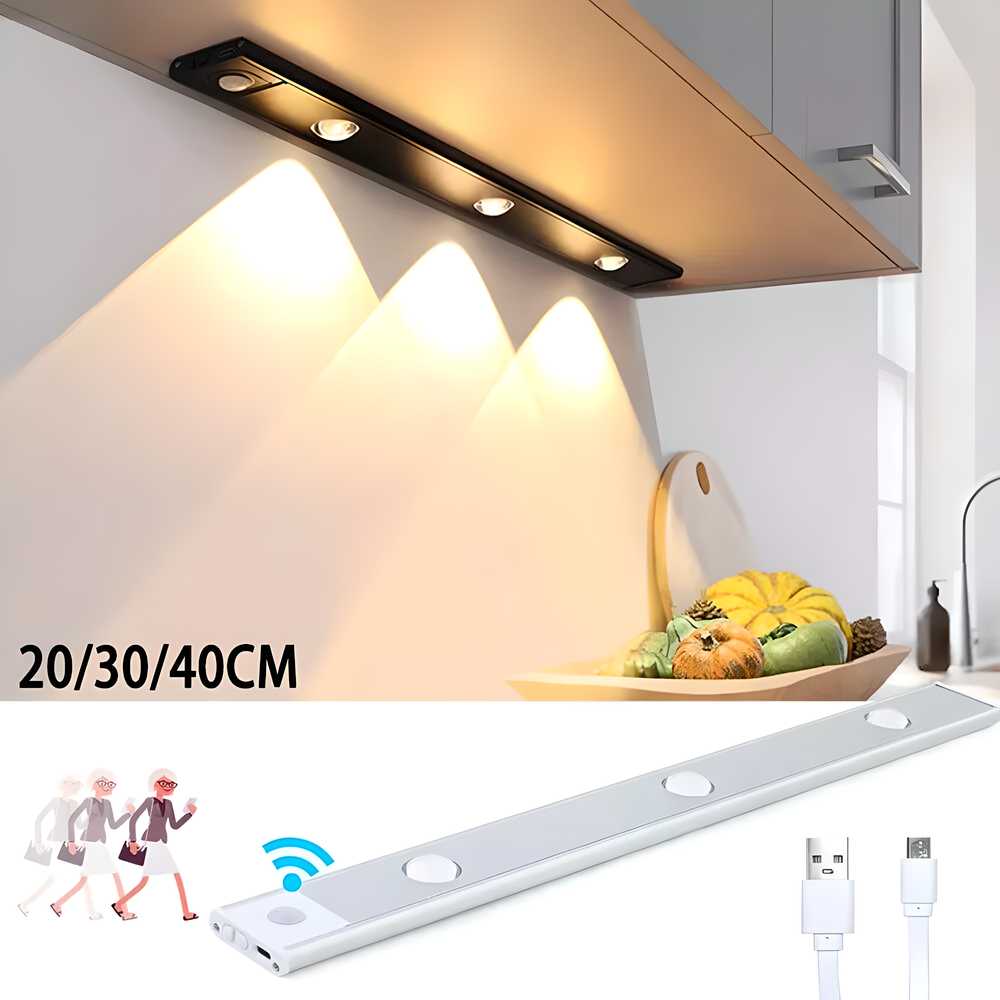 LumiSense™ LED Motion Sensor Cabinet Light – USB Rechargeable & Wireless