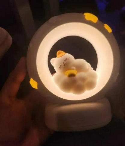 CozyPaws™ Sleeping Cat LED Night Light Lamp with Touch Control – Adorable & Soothing