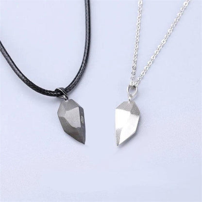 MagniLove™ Magnetic Heart Couple Pendant Necklace – 2-Piece Matching Set for Men & Women