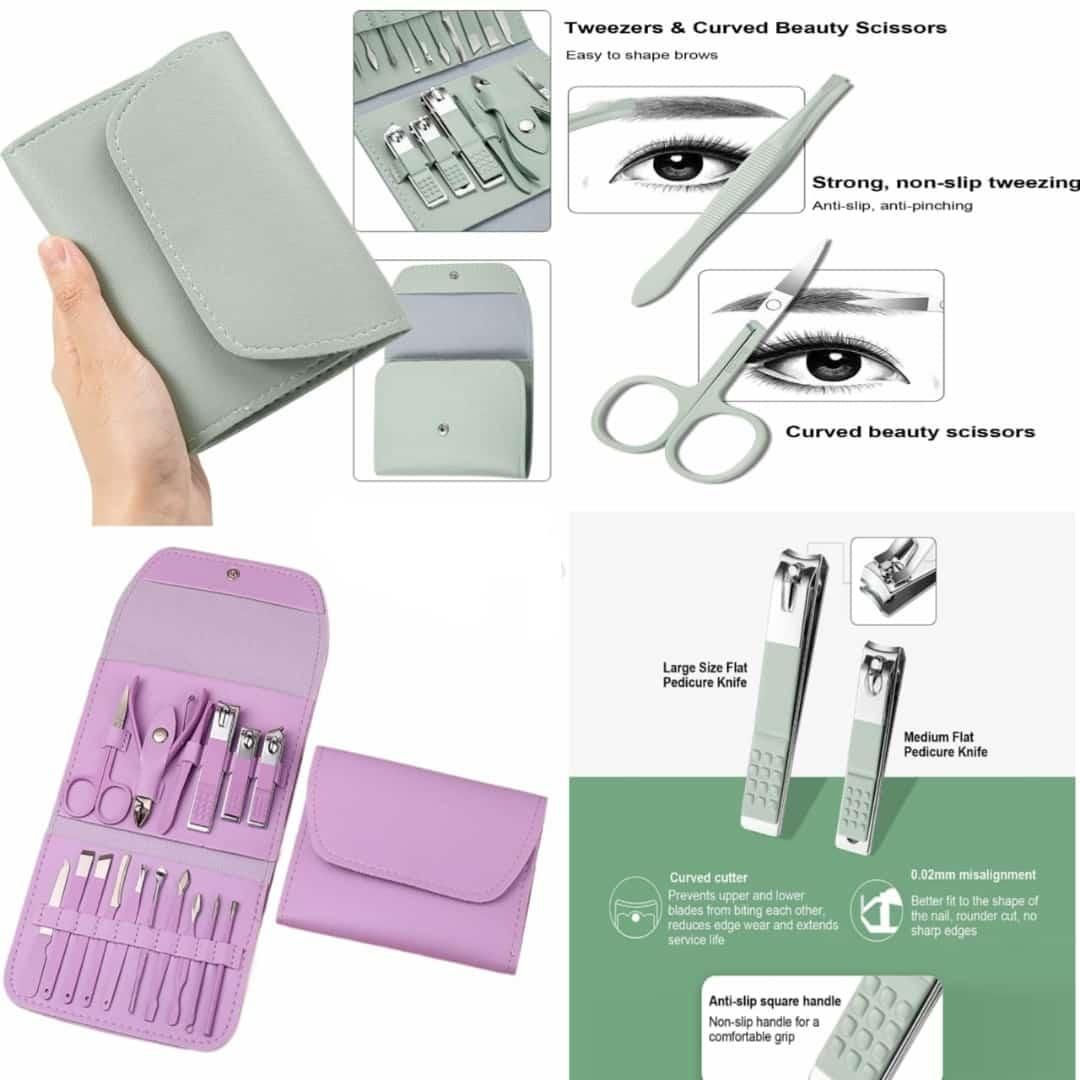 GlamCare™ 18-in-1 Professional Manicure & Pedicure Set – Salon-Quality Grooming at Home