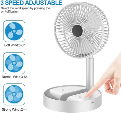 BreezeMax™ Rechargeable High-Speed Table Fan – Stay Cool Anywhere