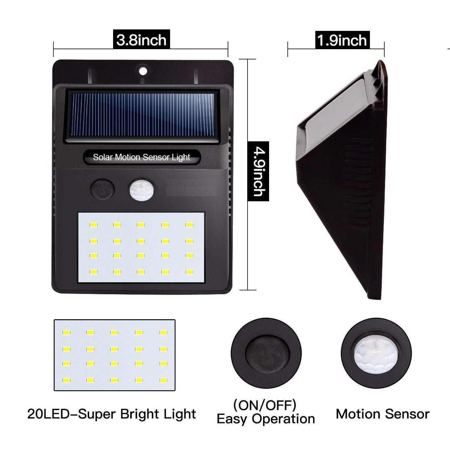 GuardBright™ 20-LED Outdoor Motion Sensor Security Light – Stay Safe & Secure