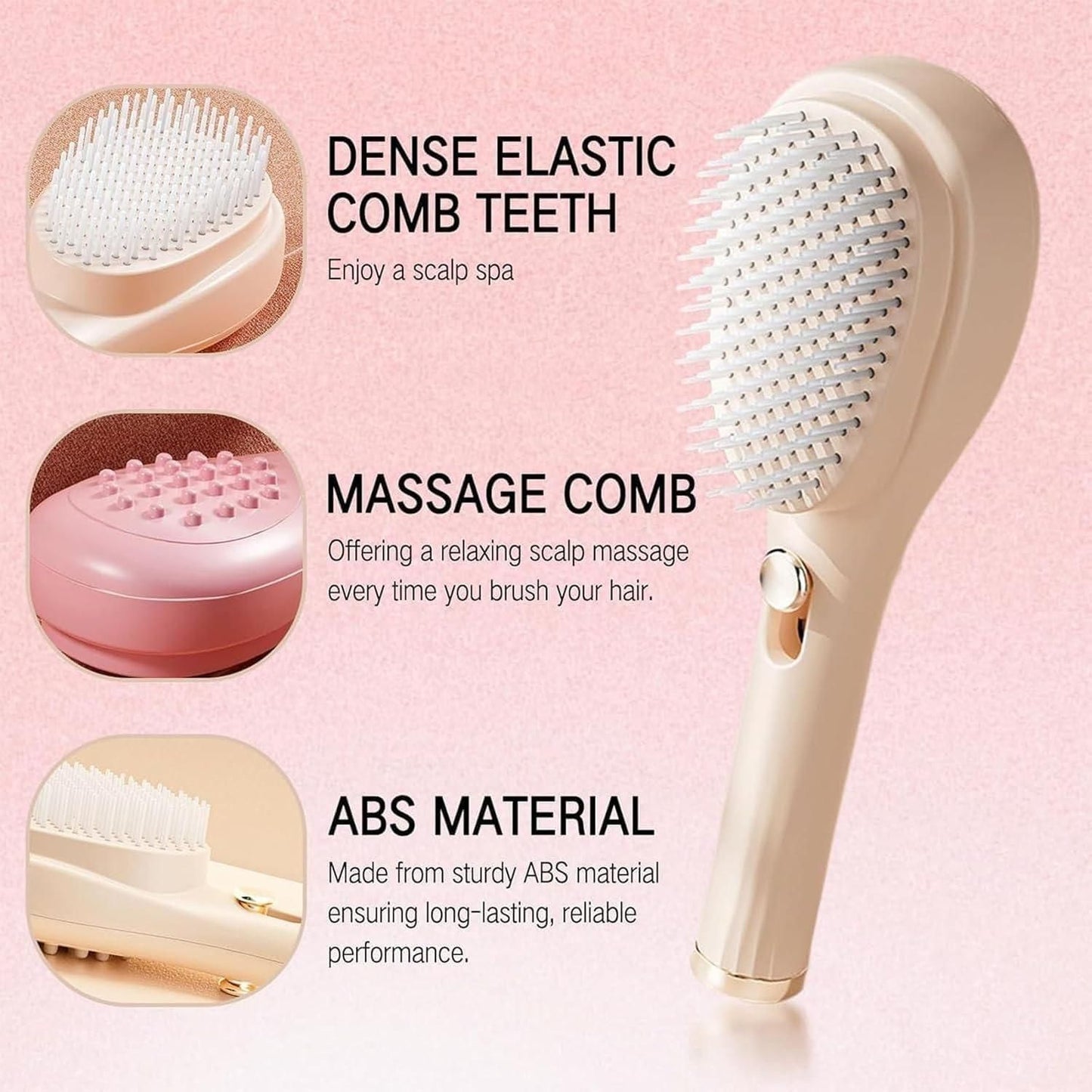 HairEase™ Retractable Scalp Massage Comb – Easy Cleaning & Smooth Detangling