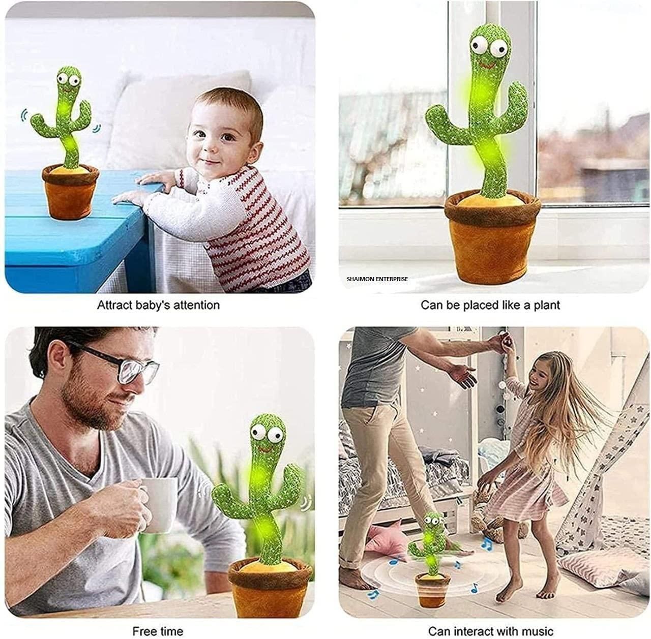 GroovyCactus™ LED Dancing & Talking Cactus Toy – Fun, Music & Mimicry for Kids