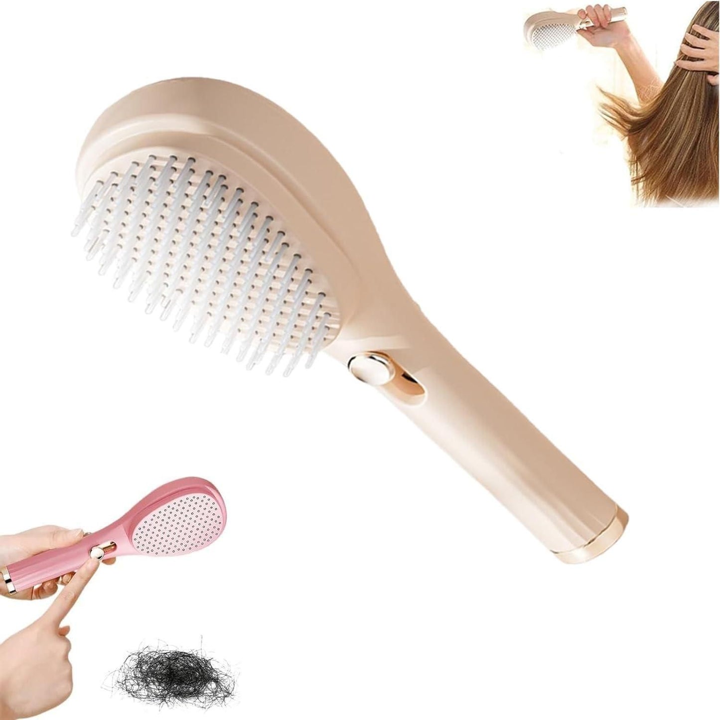 HairEase™ Retractable Scalp Massage Comb – Easy Cleaning & Smooth Detangling