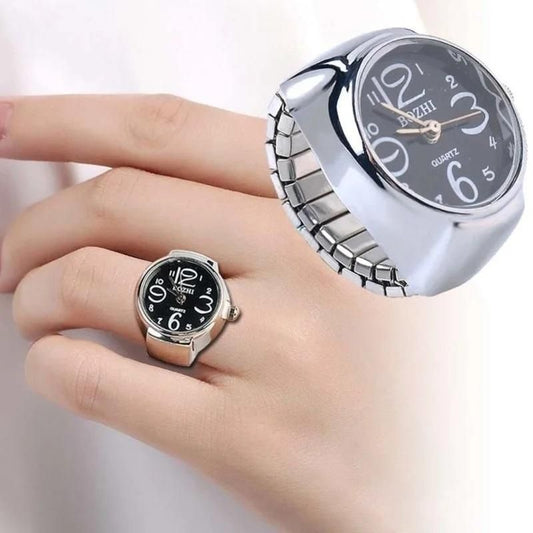 TimelessRing™ Analog Quartz Finger Watch – Stylish & Adjustable Ring Watch for Men & Women