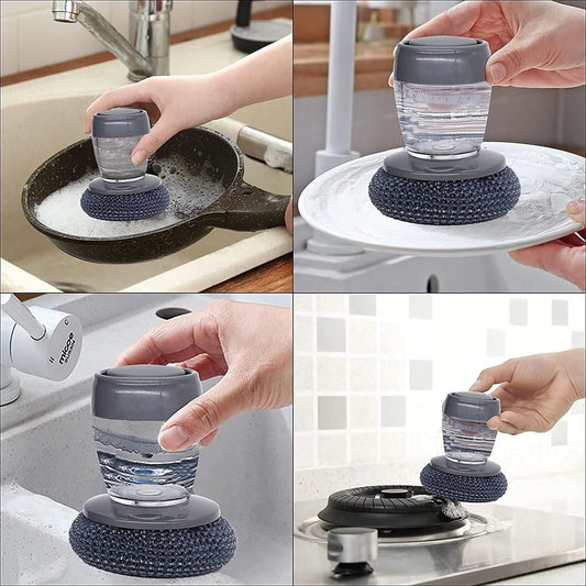 SwiftClean Soap Dispensing Palm Brush – Pack of 2