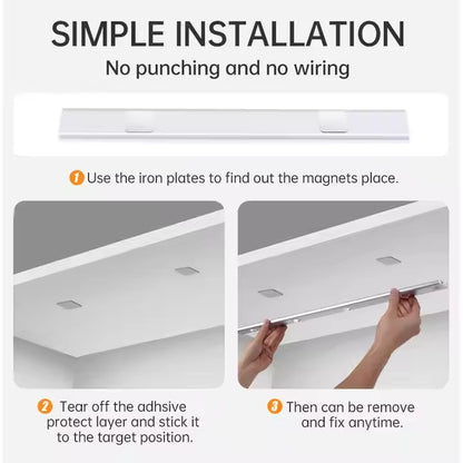 GlowLite By Ankaa,USB Rechargeable LED PIR Motion Sensor Cabinet Light