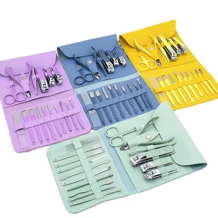 GlamCare By Ankaa, 16-in-1 Manicure & Pedicure Professional Grooming Kit–Unisex Beauty Care