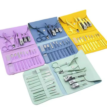 GlamCare By Ankaa, 16-in-1 Manicure & Pedicure Professional Grooming Kit–Unisex Beauty Care
