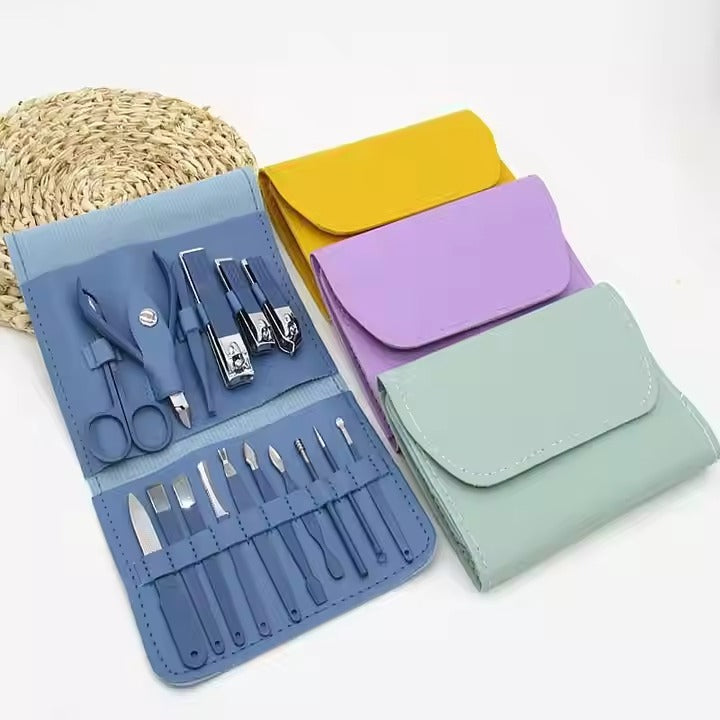 GlamCare By Ankaa, 16-in-1 Manicure & Pedicure Professional Grooming Kit–Unisex Beauty Care
