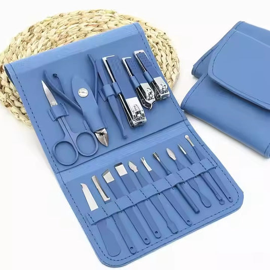 GlamCare By Ankaa, 16-in-1 Manicure & Pedicure Professional Grooming Kit–Unisex Beauty Care