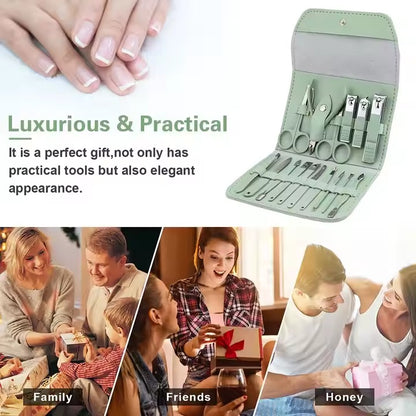 GlamCare By Ankaa, 16-in-1 Manicure & Pedicure Professional Grooming Kit–Unisex Beauty Care