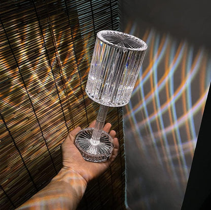 LumiGlow 16-Color Crystal Table Lamp – Elegant Touch Control LED Night Light