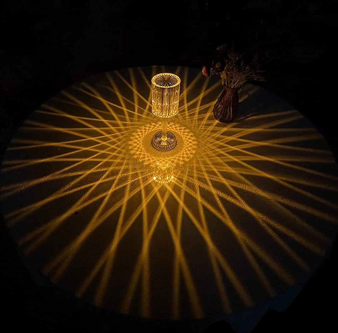 LumiGlow 16-Color Crystal Table Lamp – Elegant Touch Control LED Night Light