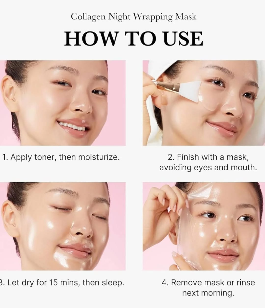 GlowFirm™ Collagen Night Peel-Off Mask – Hydrate, Firm & Rejuvenate While You Sleep