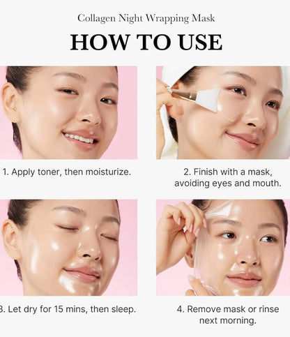 GlowFirm™ Collagen Night Peel-Off Mask – Hydrate, Firm & Rejuvenate While You Sleep