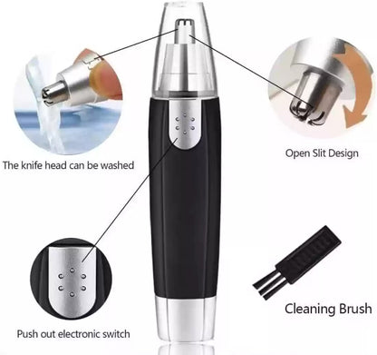 TrimEase™ Battery-Powered Nose & Ear Hair Trimmer – Painless, Precise & Effortless Grooming
