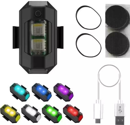 GlowBeam™ 7-Color LED Strobe Light – USB Rechargeable, Multi-Mode Signal & Safety Light