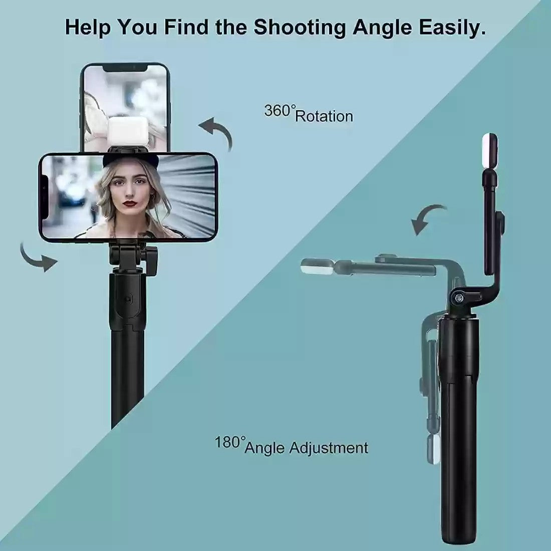 SnapPro™ 3-in-1 Extendable Selfie Stick Tripod with Bluetooth Remote & LED Light – Capture Stunning Shots Anytime