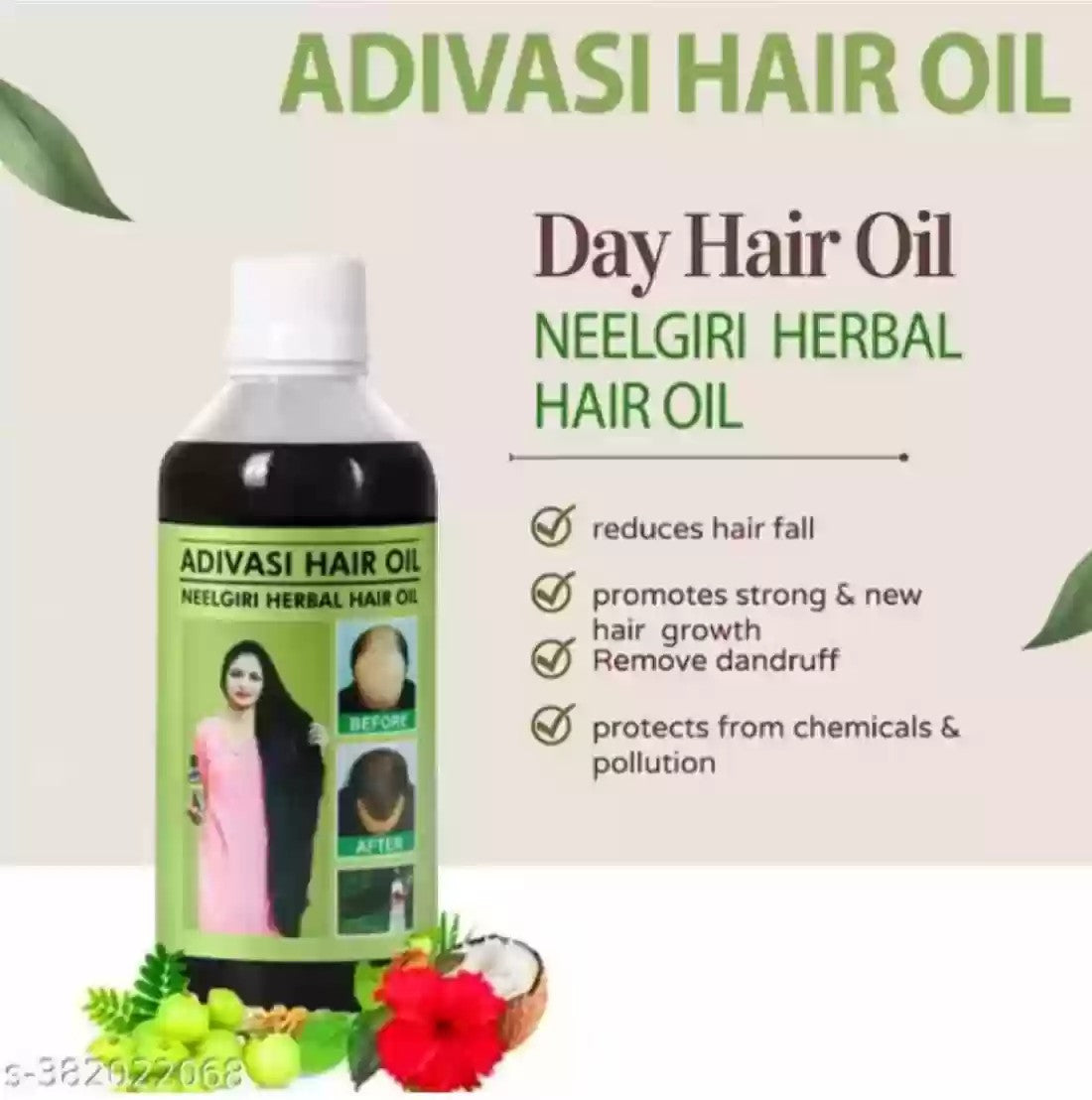 Adivasi Neelgiri Herbal Hair Oil 125ml Each – Ayurvedic Formula for Hair Growth & Scalp Nourishment