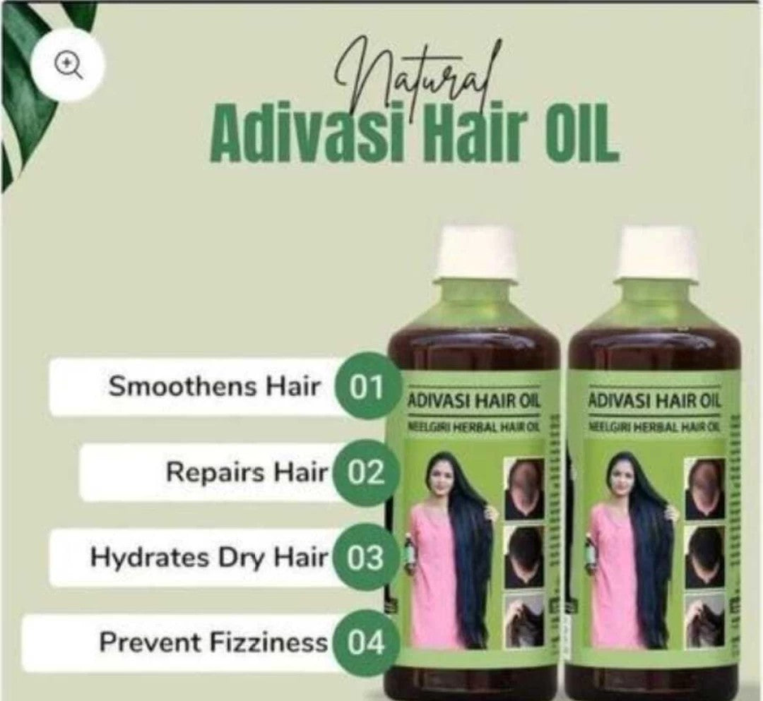 Adivasi Neelgiri Herbal Hair Oil 125ml Each – Ayurvedic Formula for Hair Growth & Scalp Nourishment