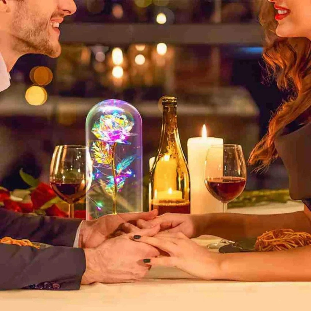 EnchantedGlow™ LED Rose Light – Eternal Beauty in a Glass Dome