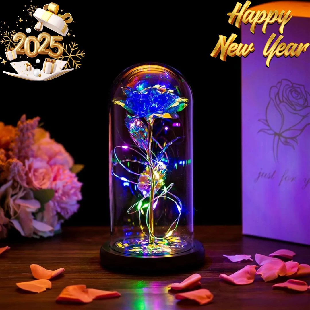 EnchantedGlow™ LED Rose Light – Eternal Beauty in a Glass Dome