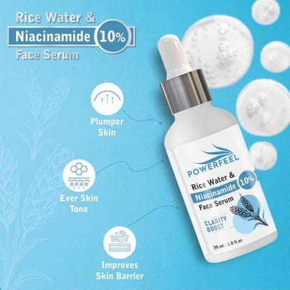 GlowNourish™ Rice Water & Niacinamide Serum – Brightens & Clears Skin (30ML)