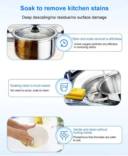 PowerShine™ Instant Kitchen Cleaning Powder – Grease-Busting All-Purpose Cleaner (Pack of 2)